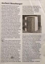 Die Süddeutsche Zeitung über Herbert Meusburger am 10.10.2020